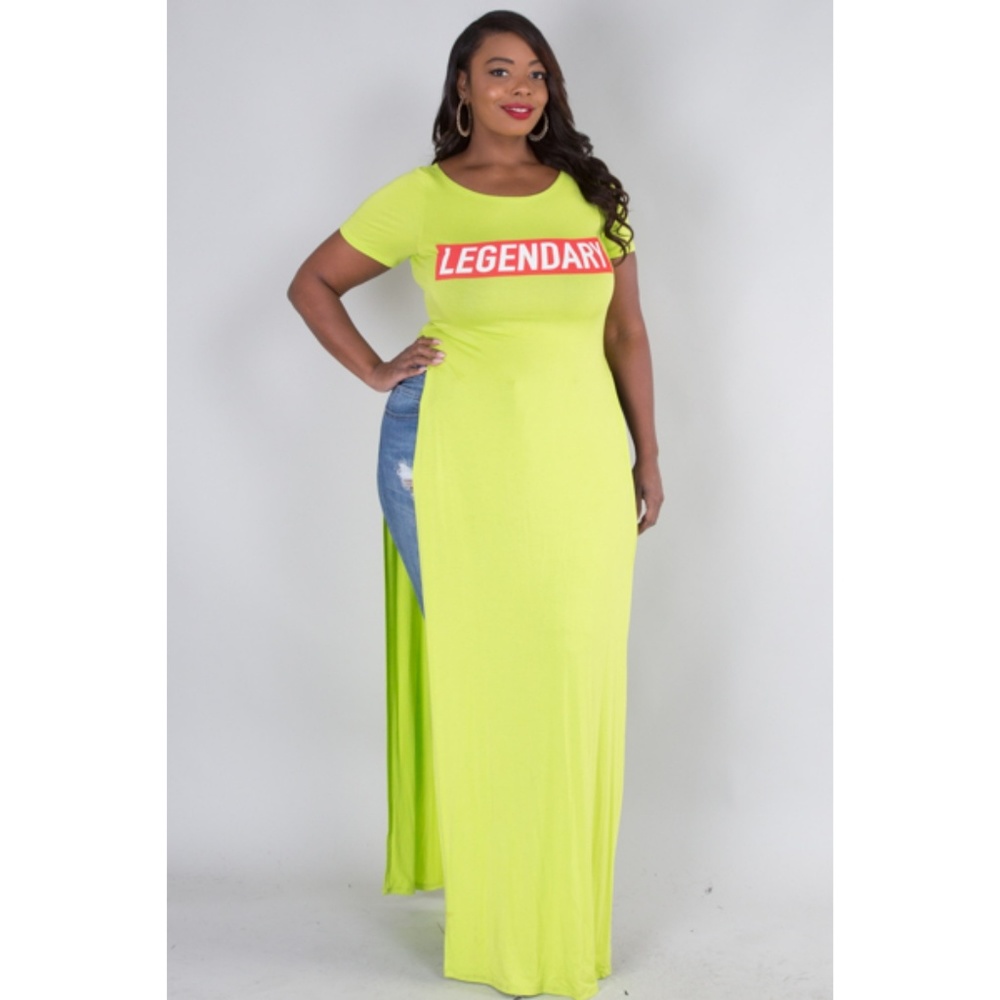 1x-3x Round neck Legendary two slits top - Picture 4 of 8